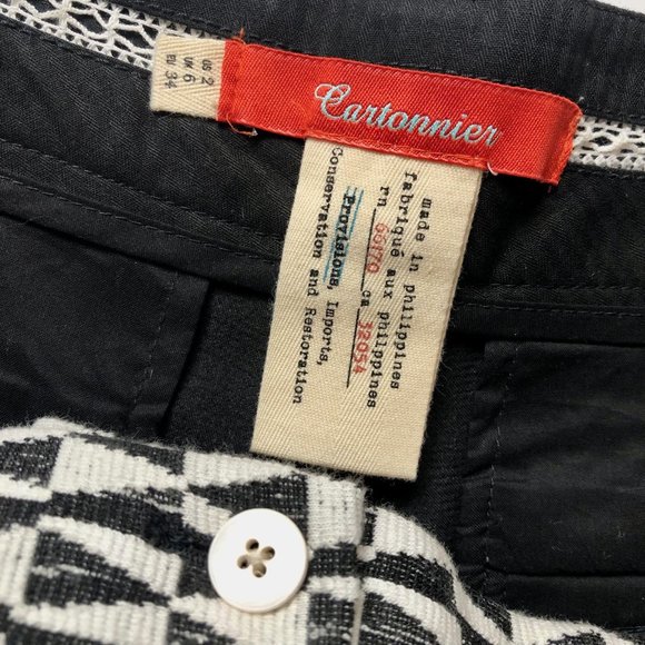 CARTONNIER ANTHROPOLOGIE | mid rise y2k style boho festival geometric shorts - Picture 6 of 6